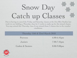 Snow day catch up classes